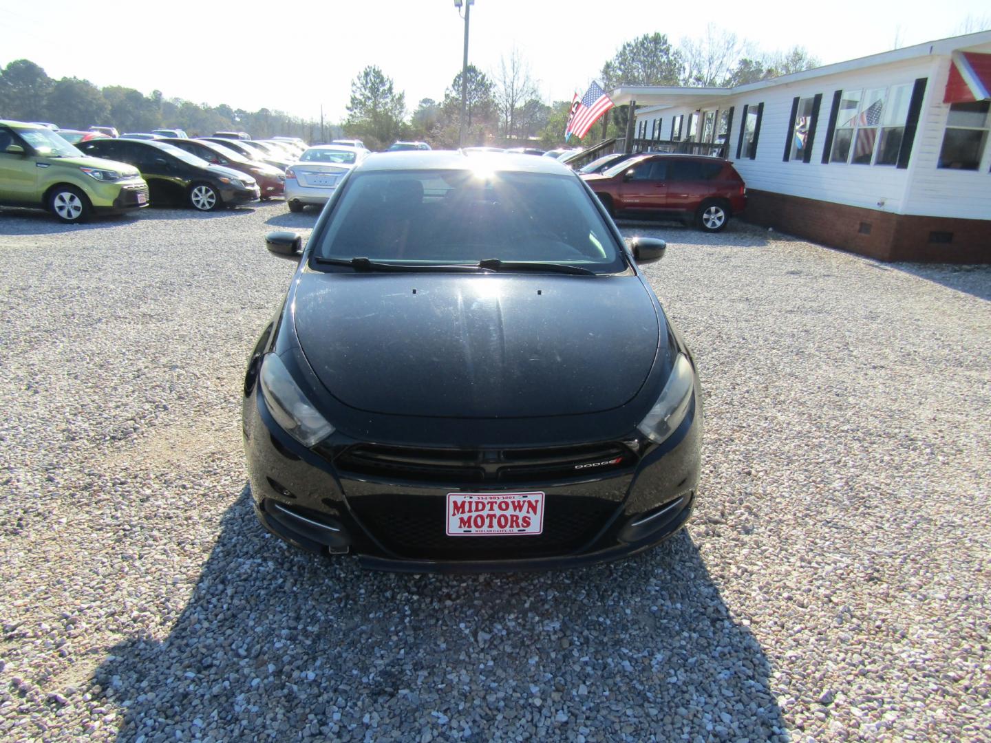 2015 Black /Black Dodge Dart SE (1C3CDFAA9FD) with an 2.0L L4 DOHC 16V TURBO engine, Automatic transmission, located at 15016 S Hwy 231, Midland City, AL, 36350, (334) 983-3001, 31.306210, -85.495277 - Photo#1